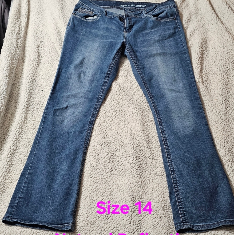 Natural Reflections Women's Classic Blue Flare Jeans